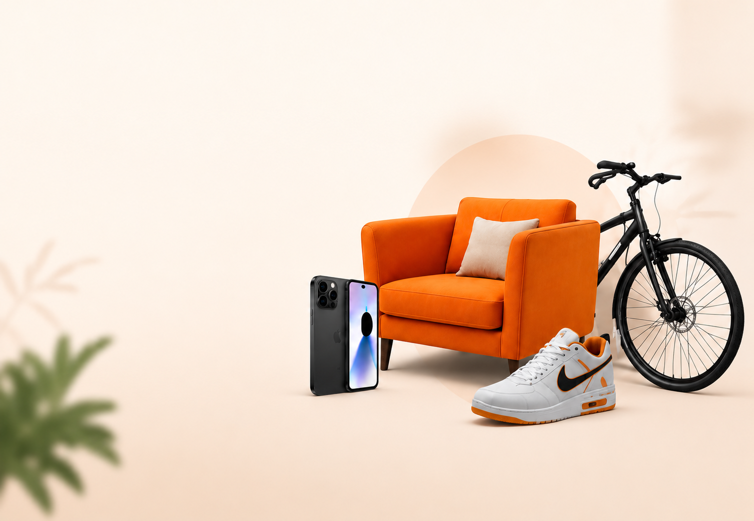 Phones, furniture, a bicycle and sneakers available on PRIKET